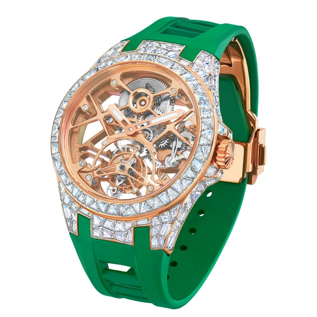 Orologi da polso meccanici con movimento tourbillon volante di lusso TIELBO per uomo, orologio scheletrato di marca superiore, zaffiro impermeabile Nuovo 