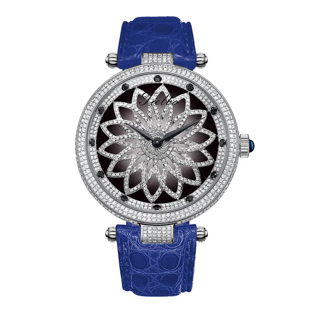 TIELBO Movimento svizzero al quarzo Orologio da donna Orologi di diamanti di lusso per donna Orologio da polso impermeabile in cristallo di zaffiro Serie Lucky A 