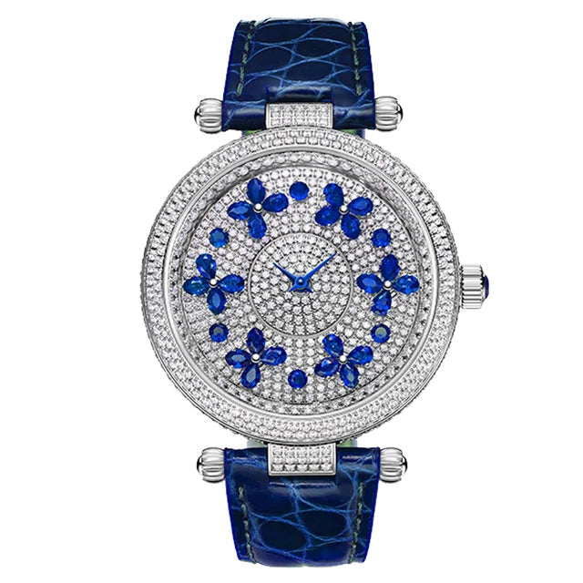 TIELBO Orologio svizzero con movimento al quarzo da donna Impermeabile al quarzo retrò Coppia Orologi da donna Specchio in zaffiro Autentico ufficiale 