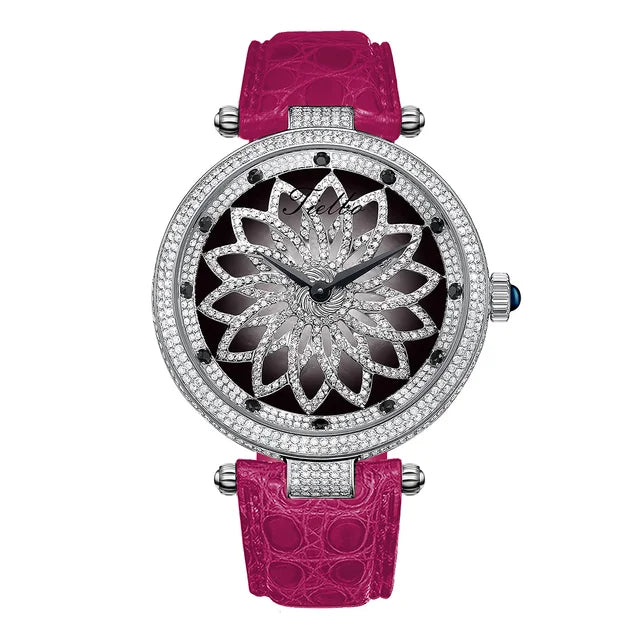 TIELBO Movimento svizzero al quarzo Orologio da donna Orologi di diamanti di lusso per donna Orologio da polso impermeabile in cristallo di zaffiro Serie Lucky A 