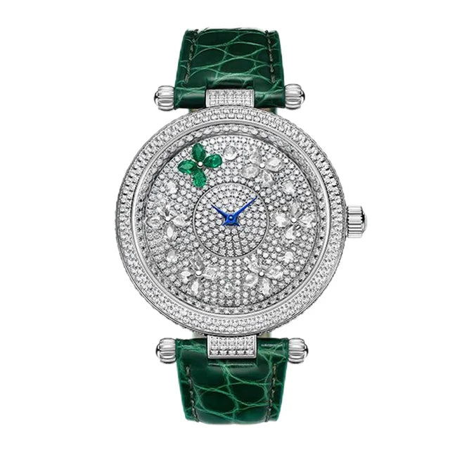 TIELBO Orologio svizzero con movimento al quarzo da donna Impermeabile al quarzo retrò Coppia Orologi da donna Specchio in zaffiro Autentico ufficiale 