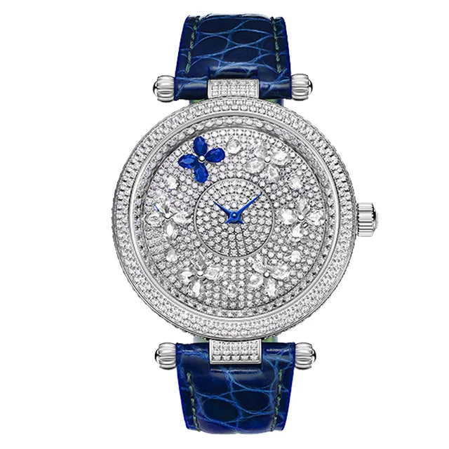 TIELBO Orologio svizzero con movimento al quarzo da donna Impermeabile al quarzo retrò Coppia Orologi da donna Specchio in zaffiro Autentico ufficiale 