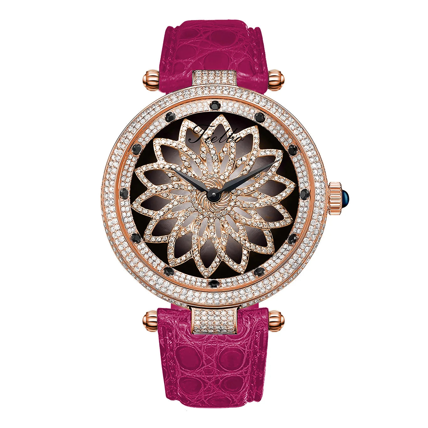 TIELBO Movimento svizzero al quarzo Orologio da donna Orologi di diamanti di lusso per donna Orologio da polso impermeabile in cristallo di zaffiro Serie Lucky A 