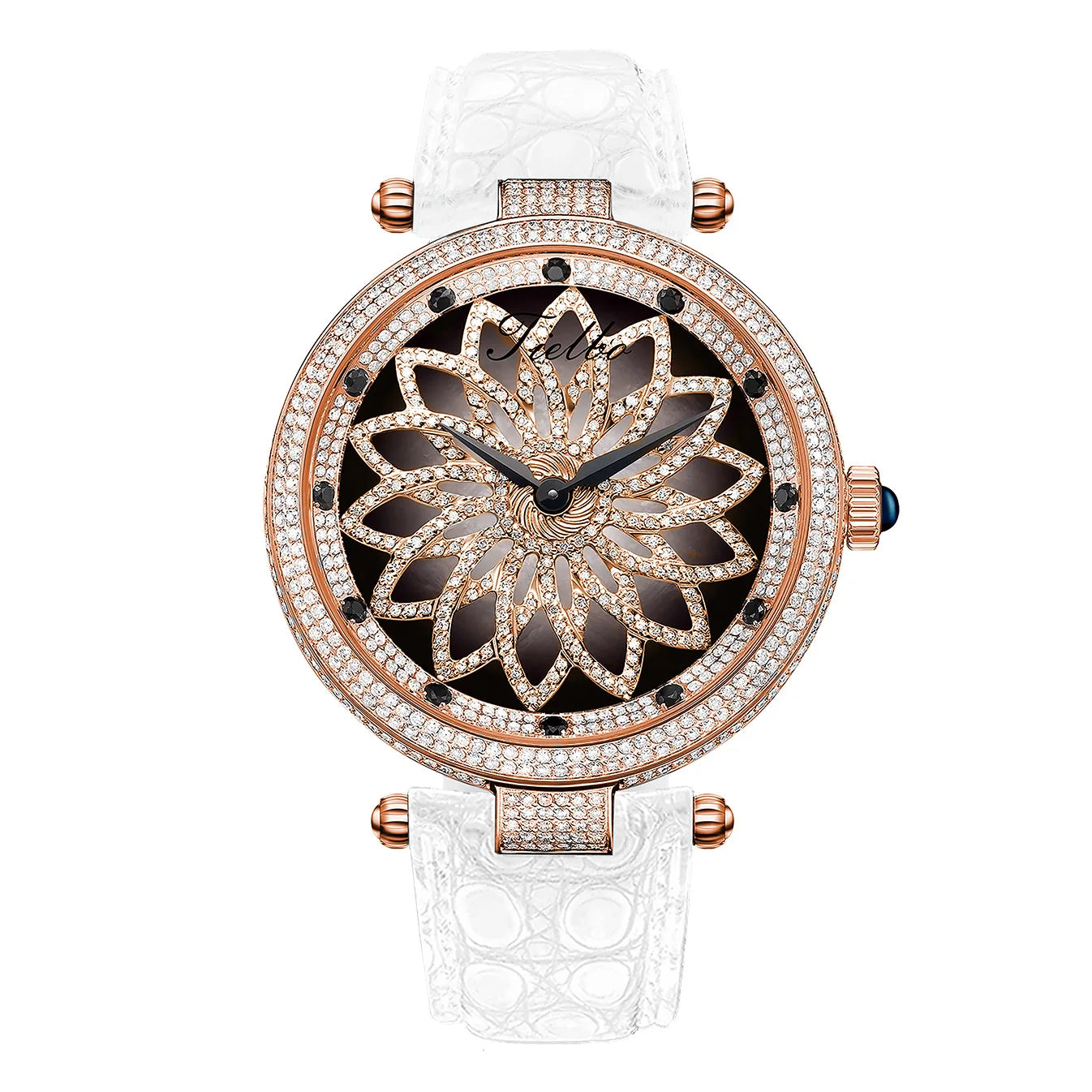 TIELBO Movimento svizzero al quarzo Orologio da donna Orologi di diamanti di lusso per donna Orologio da polso impermeabile in cristallo di zaffiro Serie Lucky A 